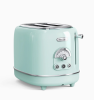 2 slice toaster SUS304 food grade 6 browning level stylish high lift bar 3 functions-thaw / reheat / cancel 1.5 inch super wide slot mint green