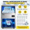 VEVOR 110V Commercial Ice Maker Machine 120-130LBS/24H with 33LBS Bin, Stainless Steel Automatic Operation Under Counter Ice Machine for Home Bar