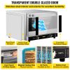 VEVOR Commercial Convection Oven, 66L/60Qt, Half-Size Conventional Oven Countertop, 1800W 4-Tier Toaster w/ Front Glass Door