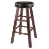 Maria 2-Pc Cushion Seat Counter Stool Set; Espresso & Walnut