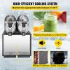 VEVOR Commercial Slushy Machine, 3LX2 Tank Slush Drink Maker, 340W Frozen Drink Machine with Temperature Preservation