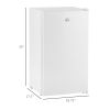 3.2 Cu.Ft Mini Fridge with Freezer, Single Door Compact Refrigerator with Adjustable Thermostat, Shelf and Reversible Door for Bedroom, Dorm