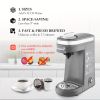 CHULUX Single Serve Coffee Brewer for Pod Capsule with 12 Ounce Built-in Water Tank,800 Watts,Gray