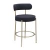 Woker Furniture Modern Sherpa Counter Height Stools Set of 2