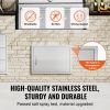 BBQ Access Door, 24W x 17H Inch Single Outdoor Kitchen Door, Stainless Steel Flush Mount Door, Wall Vertical Door with Handle, for BBQ Island