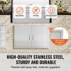 BBQ Access Door, 36W x 24H Inch Double Outdoor Kitchen Door, Stainless Steel Flush Mount Door, Wall Vertical Door with Handles, for BBQ Island