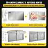 VEVOR BBQ Access Door 42W X 21H Inch, Double BBQ Door Stainless Steel, Outdoor Kitchen Doors for Commercial BBQ Island, Grilling Station