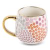 Thyme & Table Stoneware Gold Floral 16oz Coffee Mug