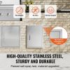 BBQ Access Door, 16W x 22H Inch Single Outdoor Kitchen Door, Stainless Steel Flush Mount Door, Wall Vertical Door with Handle, for BBQ Island