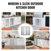 BBQ Access Door, 24W x 24H Inch Double Outdoor Kitchen Door, Stainless Steel Flush Mount Door, Wall Vertical Door with Recessed Handles