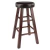 Maria 2-Pc Cushion Seat Counter Stool Set; Espresso & Walnut