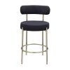 Woker Furniture Modern Sherpa Counter Height Stools Set of 2