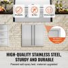 BBQ Access Door, 24W x 24H Inch Double Outdoor Kitchen Door, Stainless Steel Flush Mount Door, Wall Vertical Door with Recessed Handles