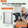 BBQ Access Door, 18W x 21H Inch Single Outdoor Kitchen Door, Stainless Steel Flush Mount Door, Wall Vertical Door with Recessed Handle, for BBQ Island