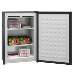 HOMCOM Upright Freezer, 3.0 Cubic Feet Compact Mini Freezer with Reversible Single Door and Adjustable Thermostat, Small freezer for Home, Dorm (Color: as Pic)